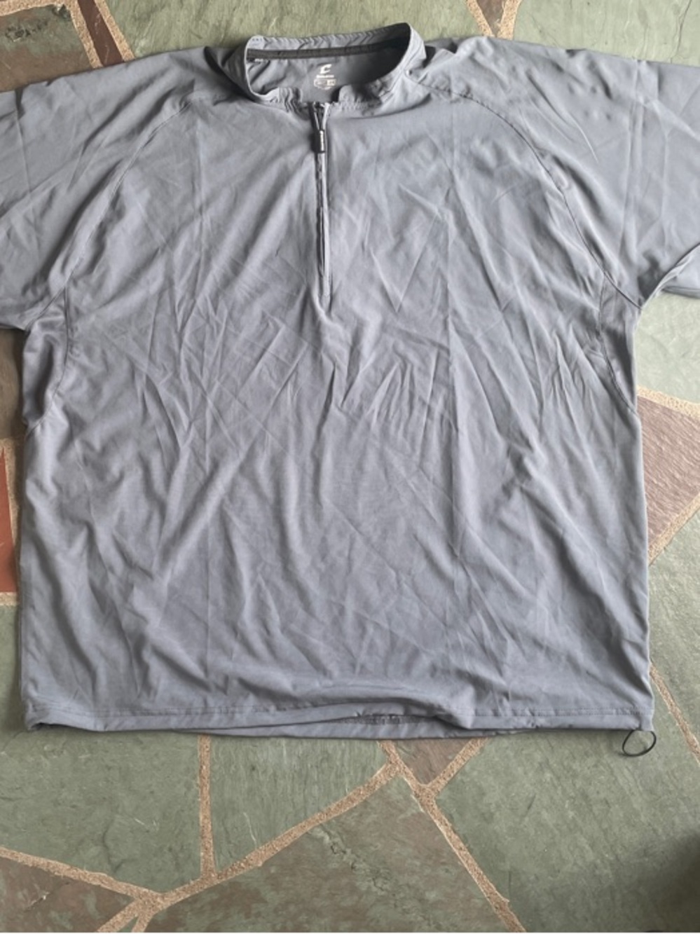 NWT Champro Men’s Light Gray Quarter-Zip Performance Top